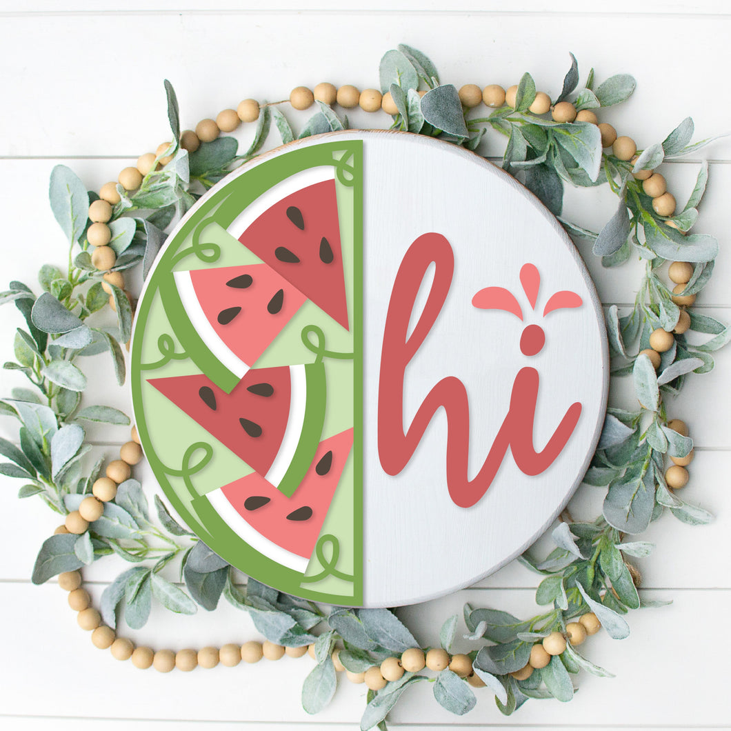 Hi - Watermelon Slices 3D Door Hanger