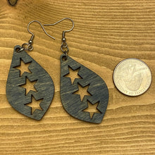 Load image into Gallery viewer, Stepping Stars Wood Earrings
