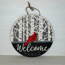 Load image into Gallery viewer, Birch Tree Cardinal 3D Door Hangers
