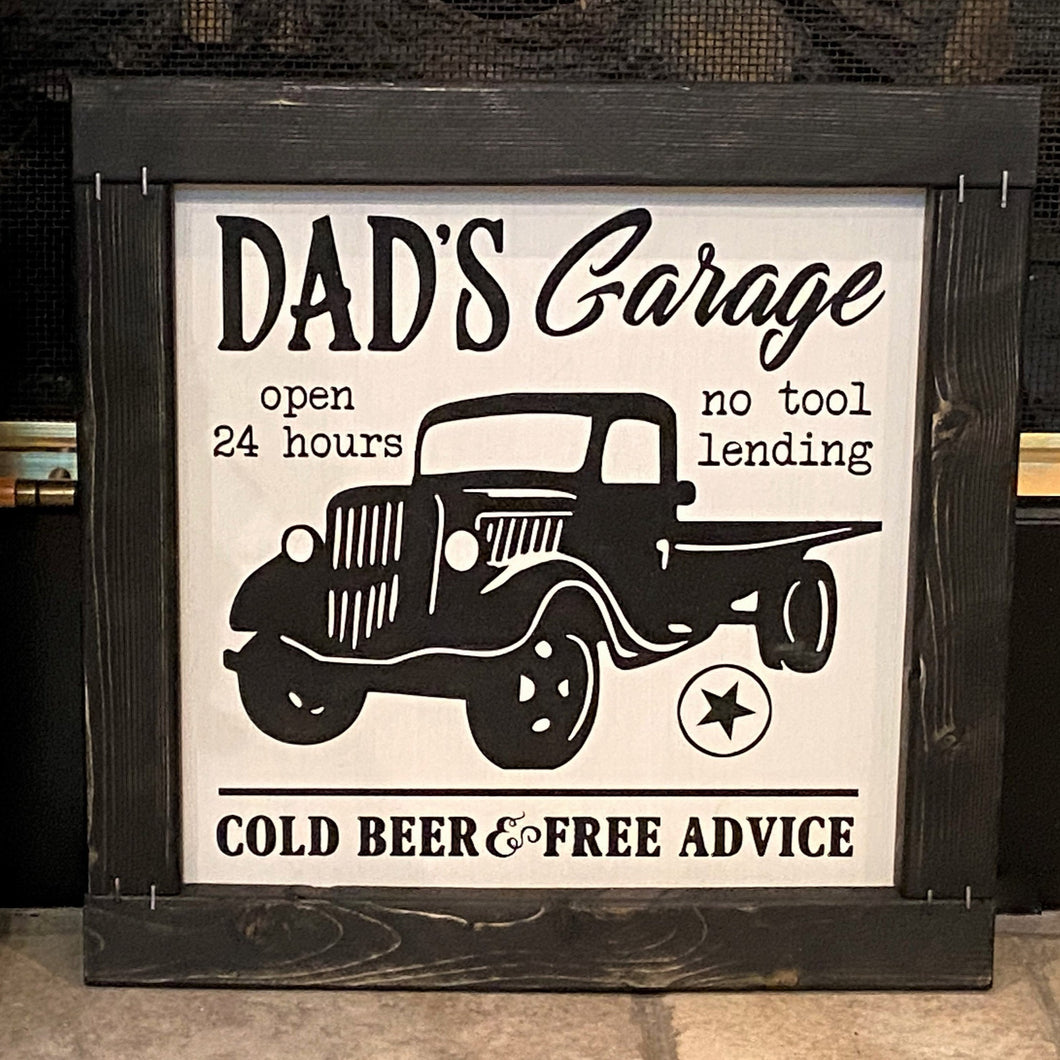 Dad's Garage, No Tool Lending, Cold Beer, Free Advice